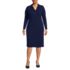 Women's Plus Size Knit Rib Button Front Dress, Front