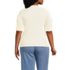 Women's Plus Size Drapey Rib Skimming Elbow Sleeve Crew Neck T-shirt, Back