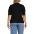 Women's Plus Size Drapey Rib Skimming Elbow Sleeve Crew Neck T-shirt, Back