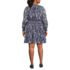 Women's Plus Size Chiffon Clip Dot Dress, Back