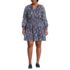 Women's Plus Size Chiffon Clip Dot Dress, Front
