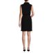 Women's Cotton Blend Short Sleeve Mock Neck Sweater Dress, Back