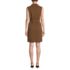 Women's Cotton Blend Short Sleeve Mock Neck Sweater Dress, Back
