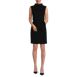 Women's Cotton Blend Short Sleeve Mock Neck Sweater Dress, Front