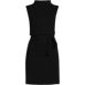 Women's Cotton Blend Short Sleeve Mock Neck Sweater Dress, Front