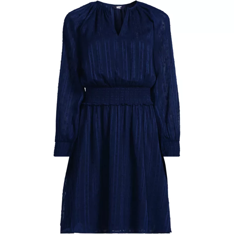 Women's Chiffon Clip Dot Dress, Front
