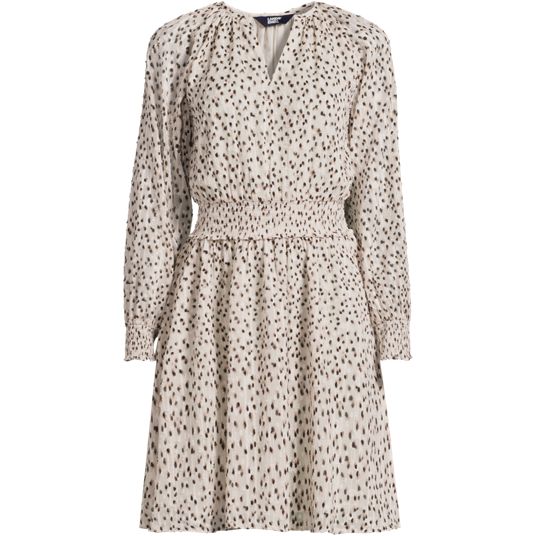 Plus Size Tan Fit & Flare Dresses A-line Dresses | Lands' End