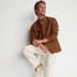Men's Long Sleeve Textured Twill Utility Shirt, Back