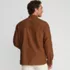 Men's Long Sleeve Textured Twill Utility Shirt, Back