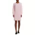 Women's Cotton Blend Cable Crew Neck Sweater Dress, Front