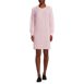 Women's Cotton Blend Cable Crew Neck Sweater Dress, Front