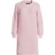 Women's Cotton Blend Cable Crew Neck Sweater Dress, Front