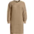 Women's Cotton Blend Cable Crew Neck Sweater Dress, Front