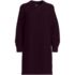 Women's Plus Size Cotton Blend Cable Crew Neck Sweater Dress, Front