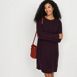 Women's Cotton Blend Cable Crew Neck Sweater Dress, alternative image