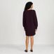 Women's Cotton Blend Cable Crew Neck Sweater Dress, Back