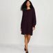 Women's Cotton Blend Cable Crew Neck Sweater Dress, Front