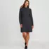 Women's Boucle Long Sleeve Raglan Mock Neck Sweater Dress, Front