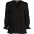 Women's Petite 3/4 Sleeve Lightweight Jersey Button Front Top, Front
