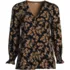 Women's 3/4 Sleeve Lightweight Jersey Button Front Top, Front
