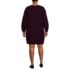 Women's Plus Size Cotton Blend Cable Crew Neck Sweater Dress, Back