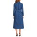 Women's Soft Denim Midi Shirt Dress, Back