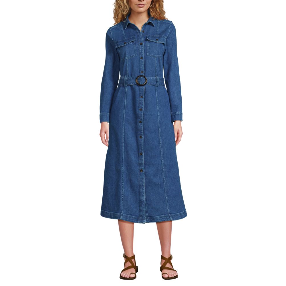 Lands end denim dress best sale