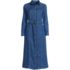 Women's Plus Size Soft Denim Midi Shirt Dress, Front
