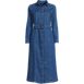 Women's Soft Denim Midi Shirt Dress, Front