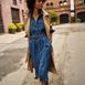 Women's Soft Denim Midi Shirt Dress, alternative image