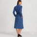 Women's Soft Denim Midi Shirt Dress, Back