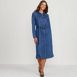 Women's Soft Denim Midi Shirt Dress, Front