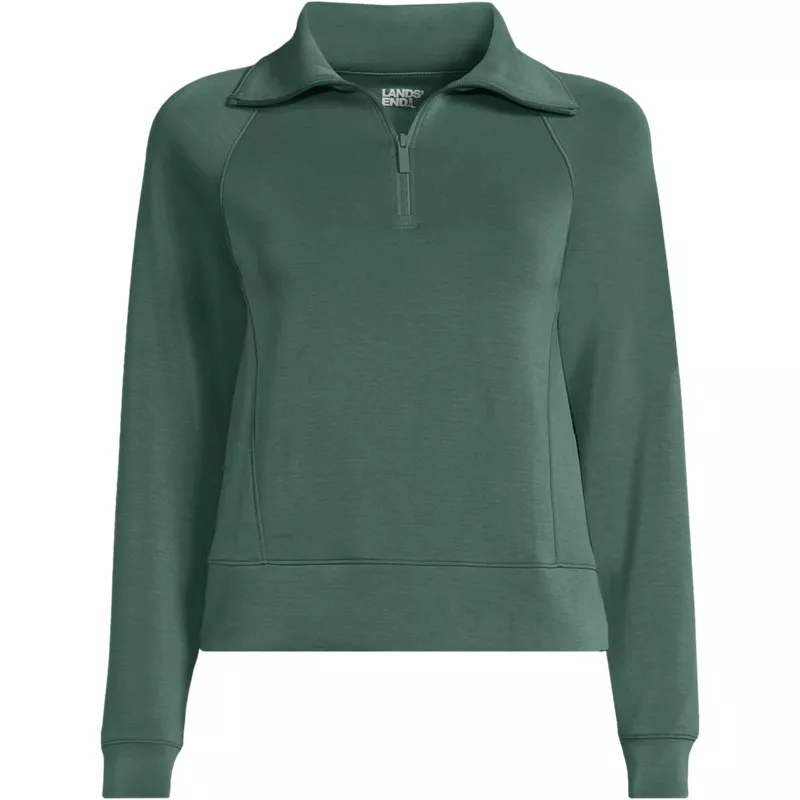 Women's Cupro Long Sleeve Half Zip Pullover, Front