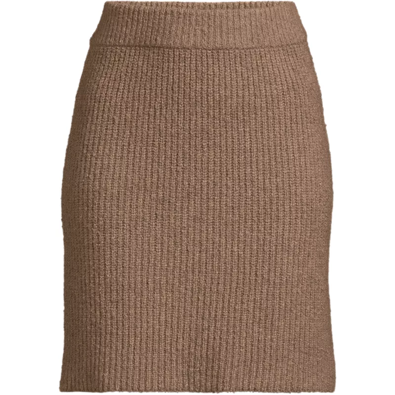 Women's Boucle Shaker Above the Knee Sweater Skirt, Front