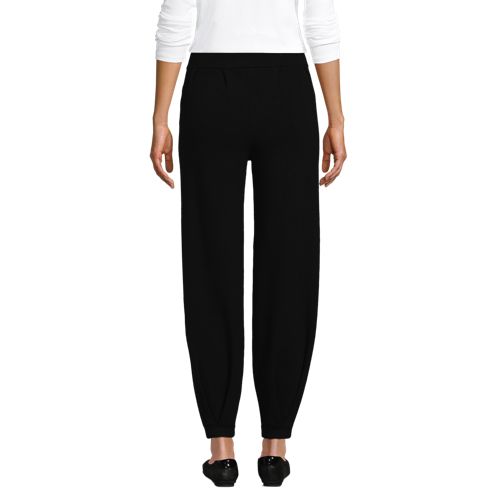 Cotton Blend Sweater Taper Pleated Pants - image 2