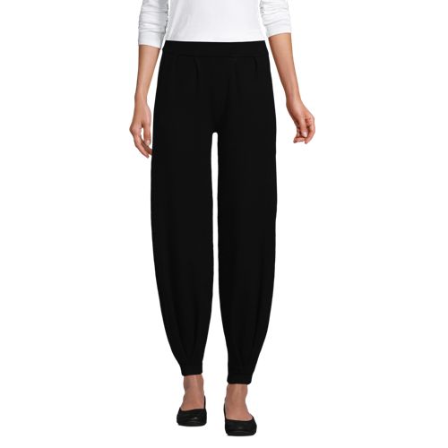 Cotton Blend Sweater Taper Pleated Pants - image 3