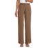 Women's Crepe High Rise Pleated Wide Leg Pants, Front