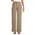 Women's Petite Crepe High Rise Pleated Wide Leg Pants, Front