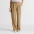 Women's Crepe High Rise Pleated Wide Leg Pants, Front