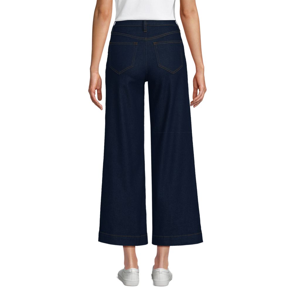 Women s Recover Denim High Rise Wide Leg Crop Jeans Lands End