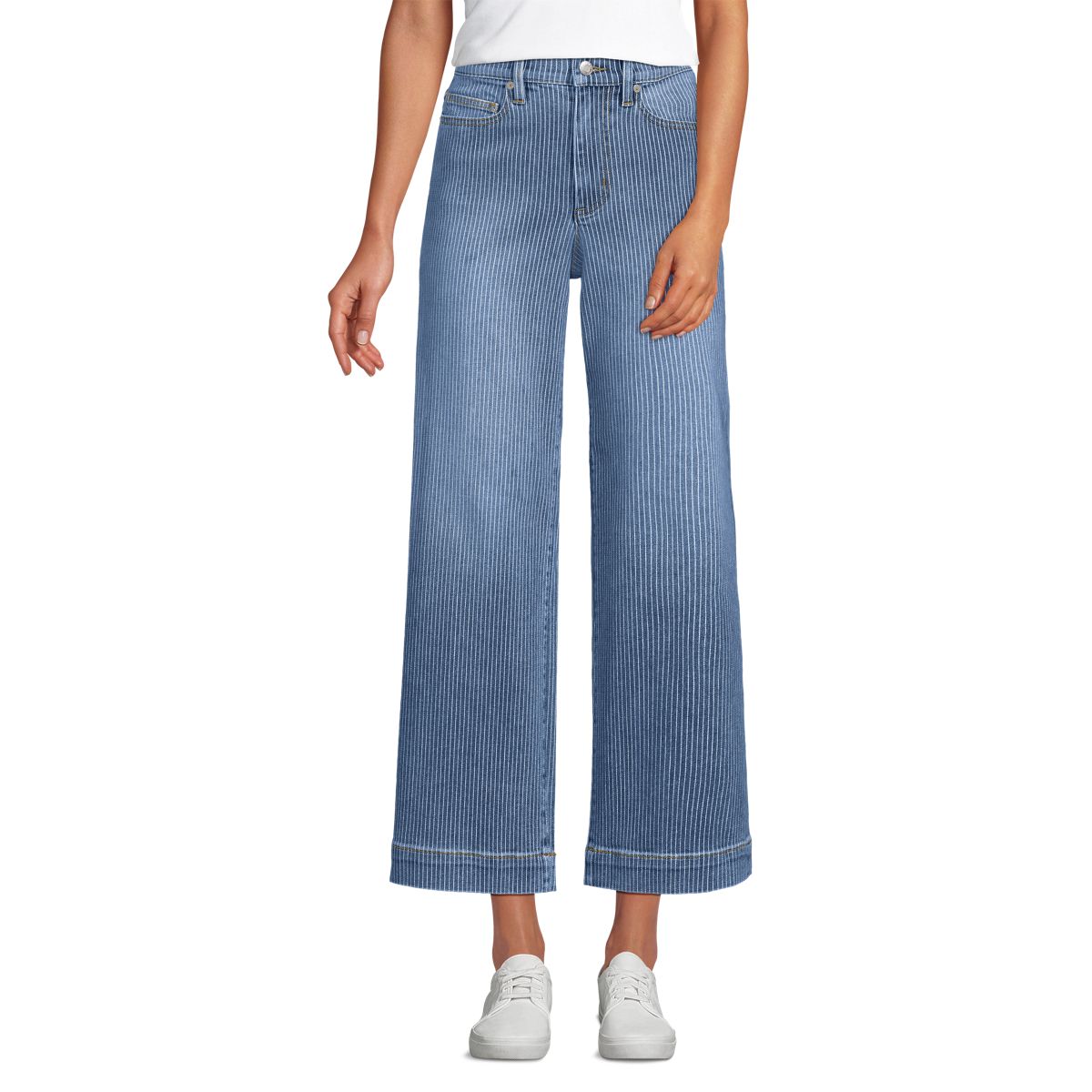 Women's Recover Denim High Rise Wide Leg Crop Jeans