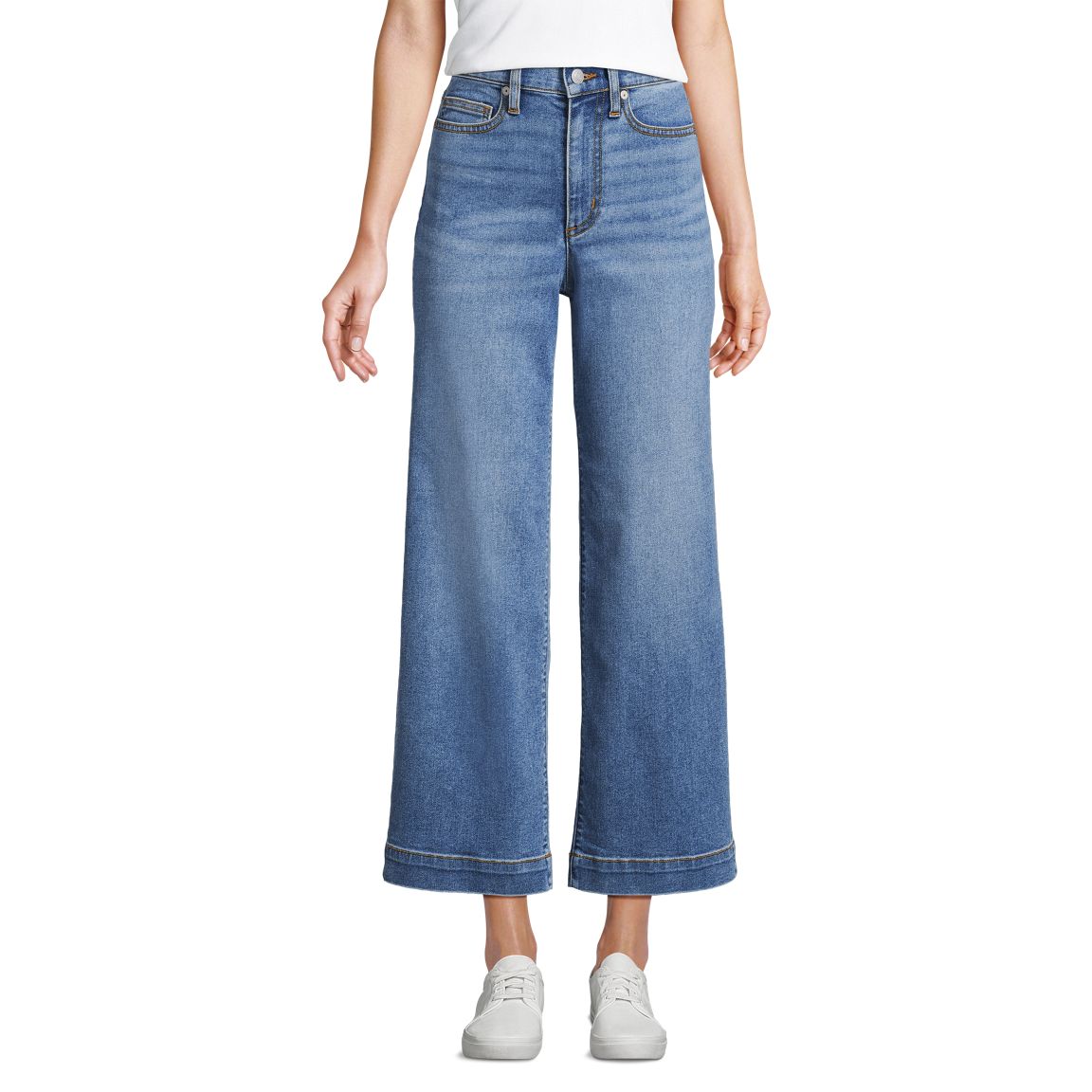 Women's Recover Denim High Rise Wide Leg Crop Jeans
