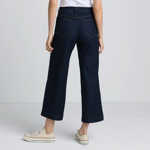 Women's Recover Denim High Rise Wide Leg Crop Jeans, Back