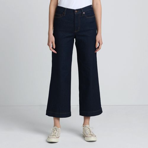 Women's Recover Denim High Rise Wide Leg Crop Jeans, Front