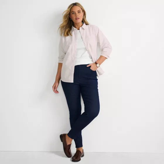 Women's Plus Size High Rise Stretch Denim Skinny Jeans - primary
