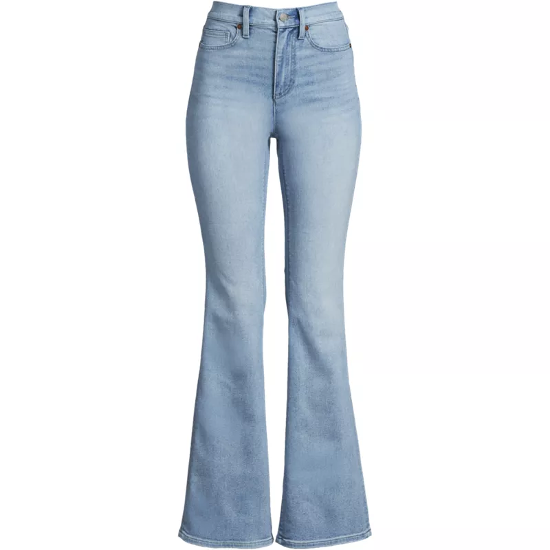 Women's Plus Size Denim High Rise Flare Jeans, Front