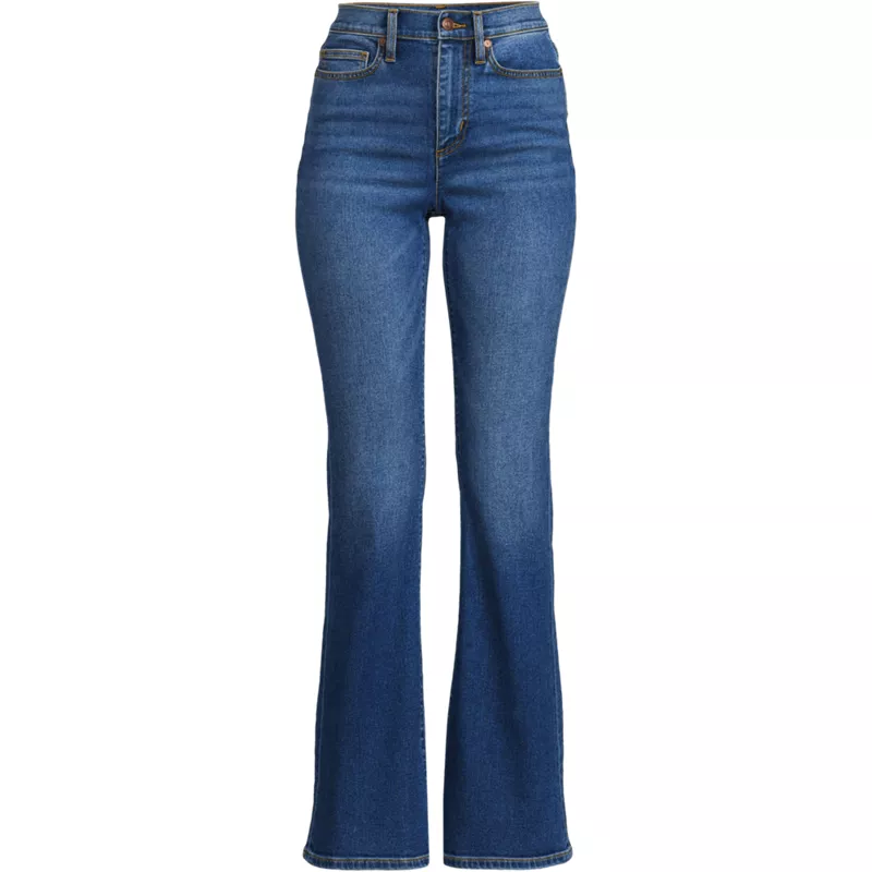 Women's Plus Size Denim High Rise Flare Jeans, Front