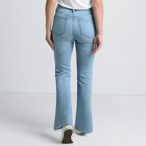  Lands' End Skinny Fit Recover Schlagjeans High Waist, Damen, Größe:36 Regular, Blau, Baumwolle/elasthan/polyester, By Lands' End 