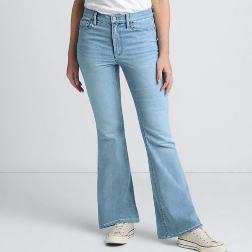  Lands' End Skinny Fit Recover Schlagjeans High Waist, Damen, Größe:36 Regular, Blau, Baumwolle/elasthan/polyester, By Lands' End 