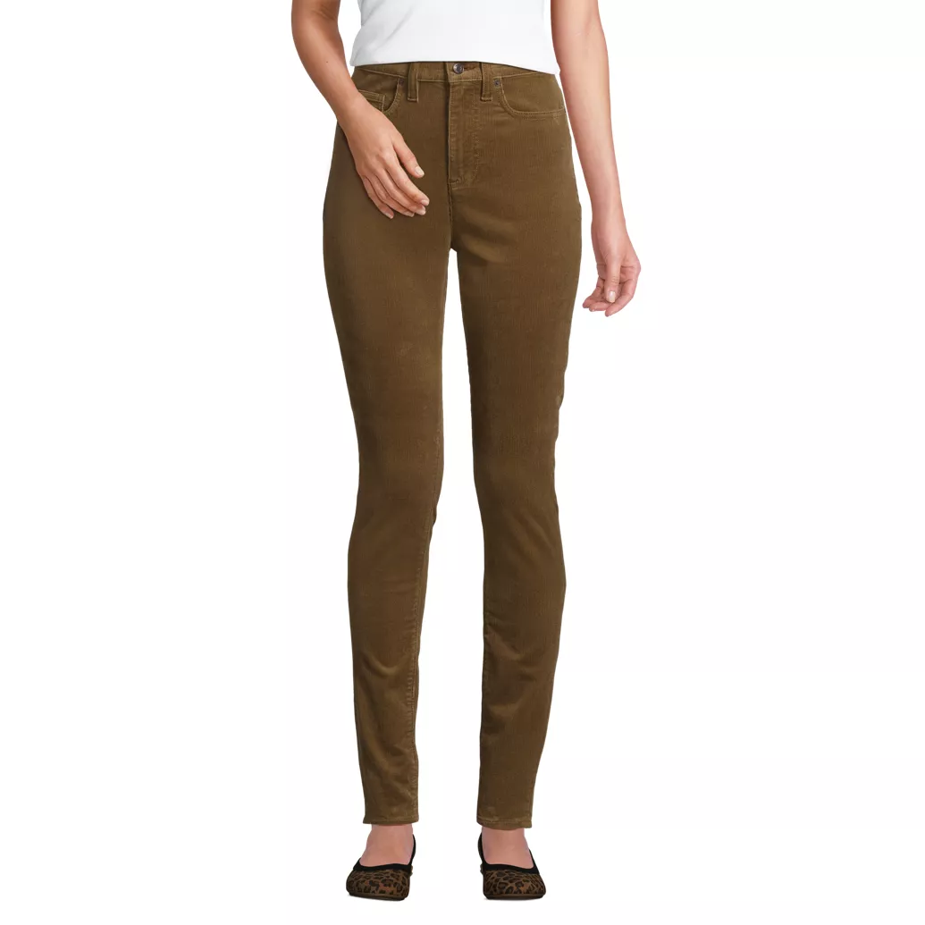 Women's Slender High Rise Corduroy Skinny Pants